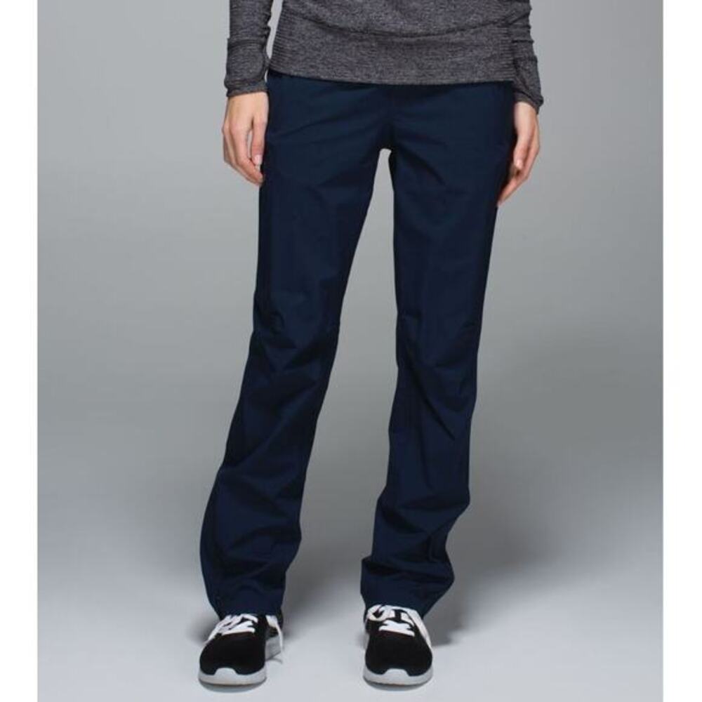 Lululemon‎ Beat The Sleet Pant Snap Ankles Inkwell Navy Blue Sz 8